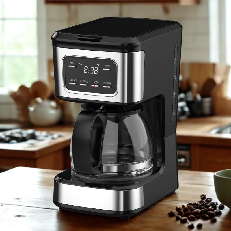 JMT-010570 6-Cup Coffee Maker with Non-Stick Warmer Plate and Clear Water Level Indicator