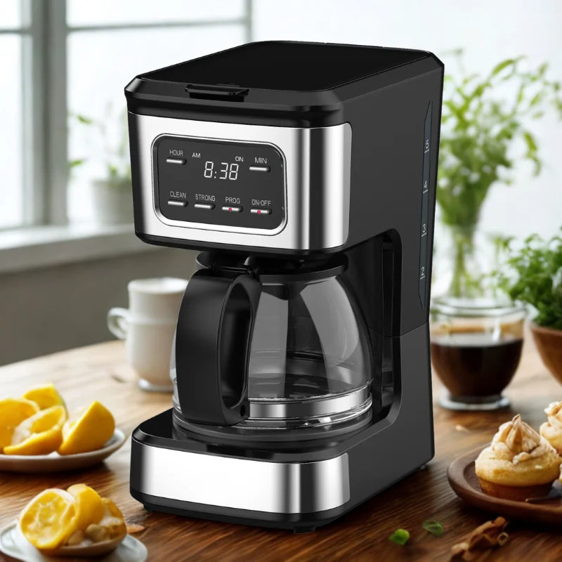 JMT-010570 6-Cup Coffee Maker with Non-Stick Warmer Plate and Clear Water Level Indicator