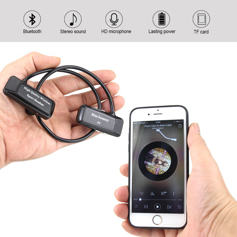 JMT-011274 F5 Wireless Bluetooth Headset with Stereo Sound and Multi-Point Connectivity
