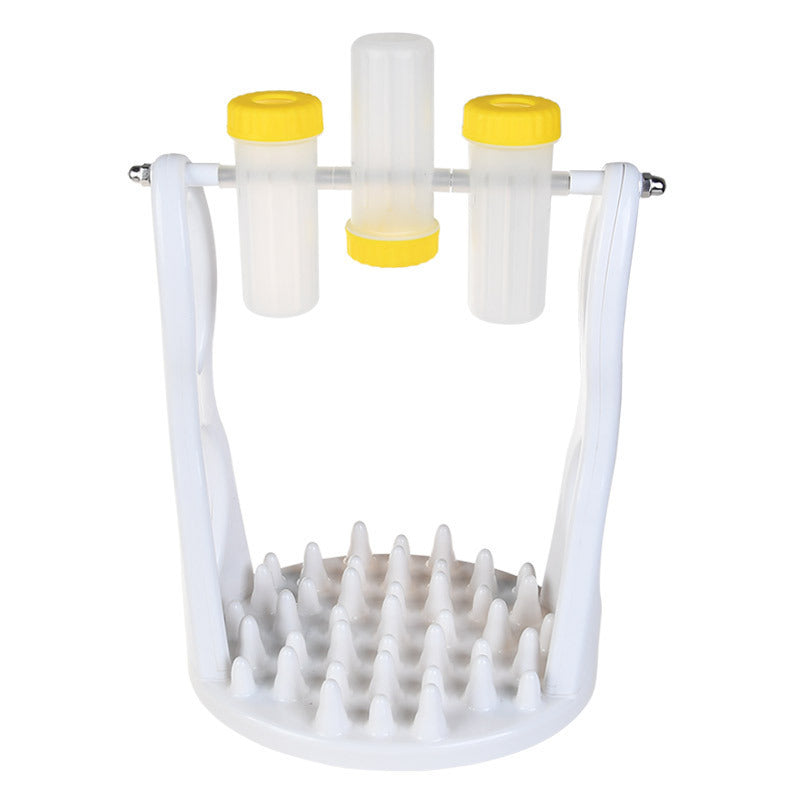 JMT-011466 Interactive Pet Feeding Bowl - Slow Feeder with Silica Gel Base and Fun Food Dispensing Design in Blue, Yellow, and Pink