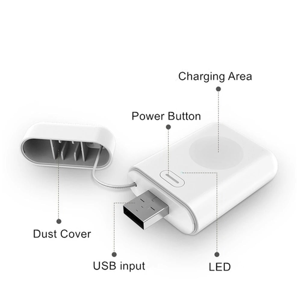 JMT-011786 Wireless Charger Power Bank for Apple Watch Series 1-5, 1000mAh Portable Battery