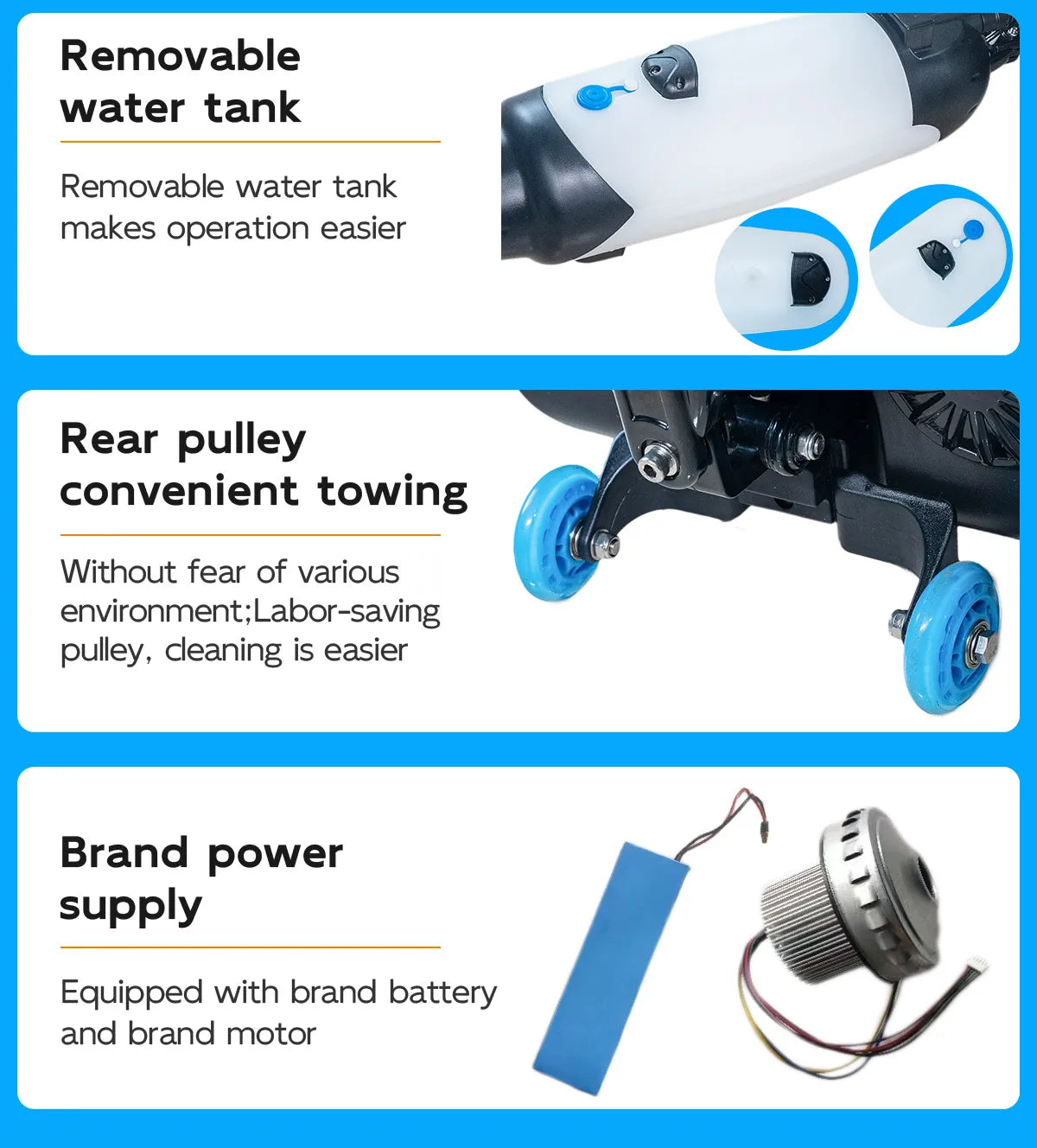 JMT-011914 Automatic Walk-Behind Floor Scrubber Machine for Home, Gym, and Factory Cleaning