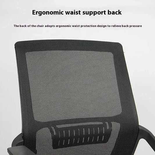 JMT-012362 Durable Black Swivel Mesh Office and Study Chair for Comfortable Seating