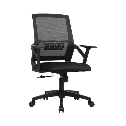 JMT-012362 Durable Black Swivel Mesh Office and Study Chair for Comfortable Seating