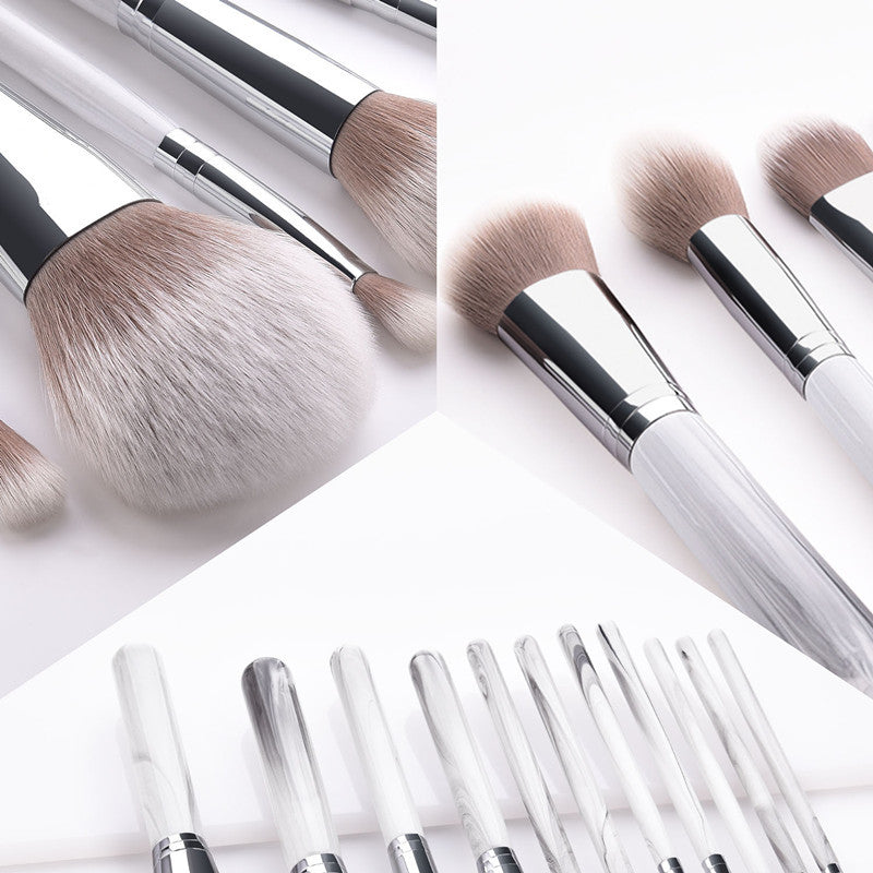 JMT-012874 Professional 11-Piece Makeup Brush Set with Synthetic Hair and Wooden Handle