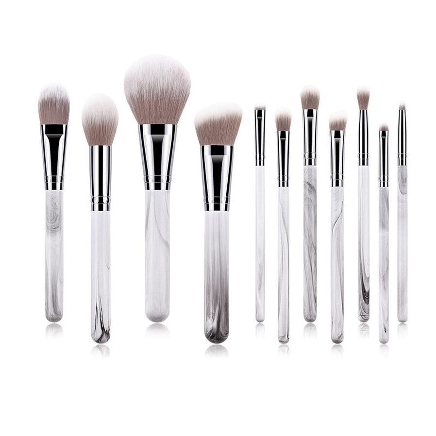 JMT-012874 Professional 11-Piece Makeup Brush Set with Synthetic Hair and Wooden Handle