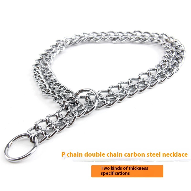 JMT-012938 Stainless Steel Dog Collar - Double Row, Durable and Stylish, 2.0*30cm & 3.0*50cm Sizes