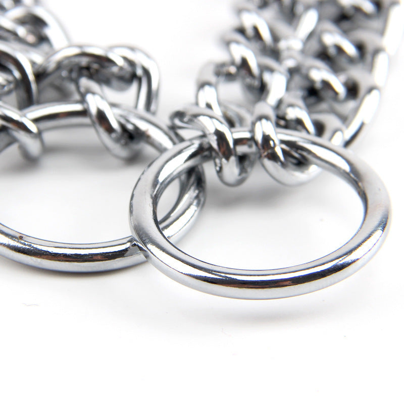 JMT-012938 Stainless Steel Dog Collar - Double Row, Durable and Stylish, 2.0*30cm & 3.0*50cm Sizes