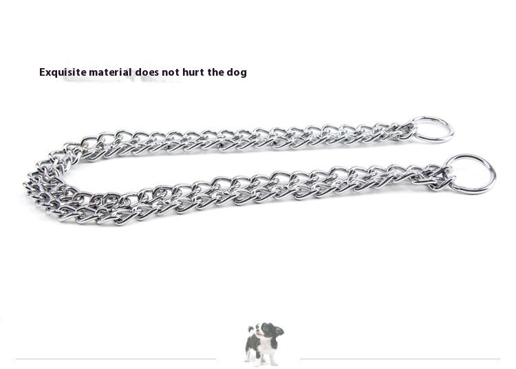 JMT-012938 Stainless Steel Dog Collar - Double Row, Durable and Stylish, 2.0*30cm & 3.0*50cm Sizes