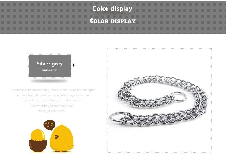 JMT-012938 Stainless Steel Dog Collar - Double Row, Durable and Stylish, 2.0*30cm & 3.0*50cm Sizes