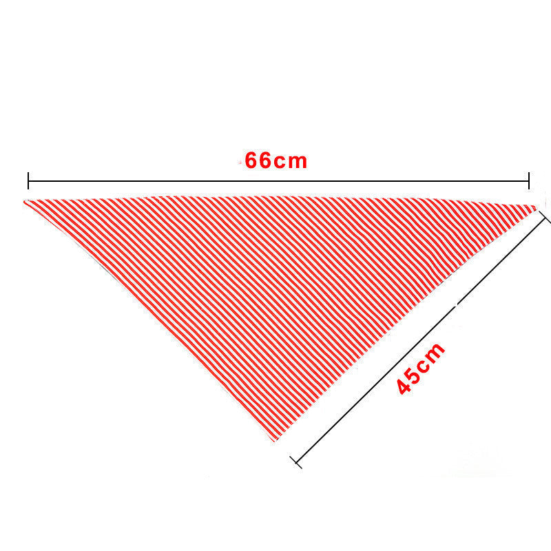 JMT-013066 American Flag Triangle Scarf for Medium Dogs - Cotton, Double-Sided, 66x45x45cm