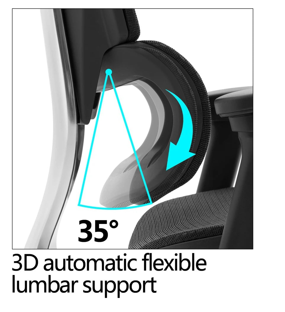 JMT-013194 Very Large Ergonomic Breathable Reclining Office Chair with Metal Frame for Computer Use