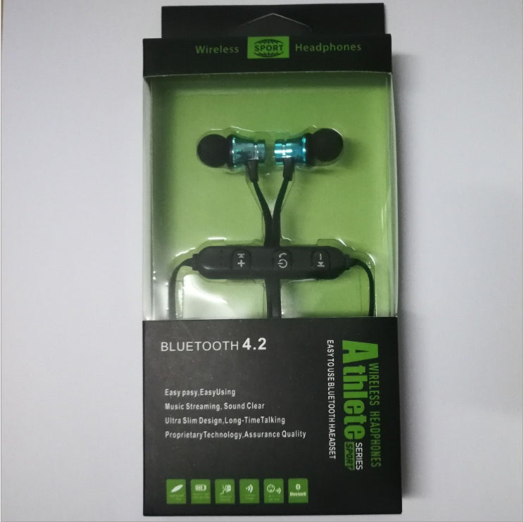JMT-013258 Bluetooth Sports Earphones with Microphone and Noise Cancellation - Lightweight, Ergonomic Design, Foldable, HD Voice, 10m Range