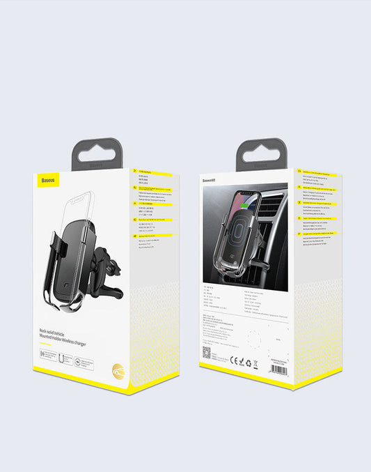 JMT-013450 Intelligent Infrared Gravity Bracket for Wireless Charging Mobile Phone Support in Vehicle Air Outlet