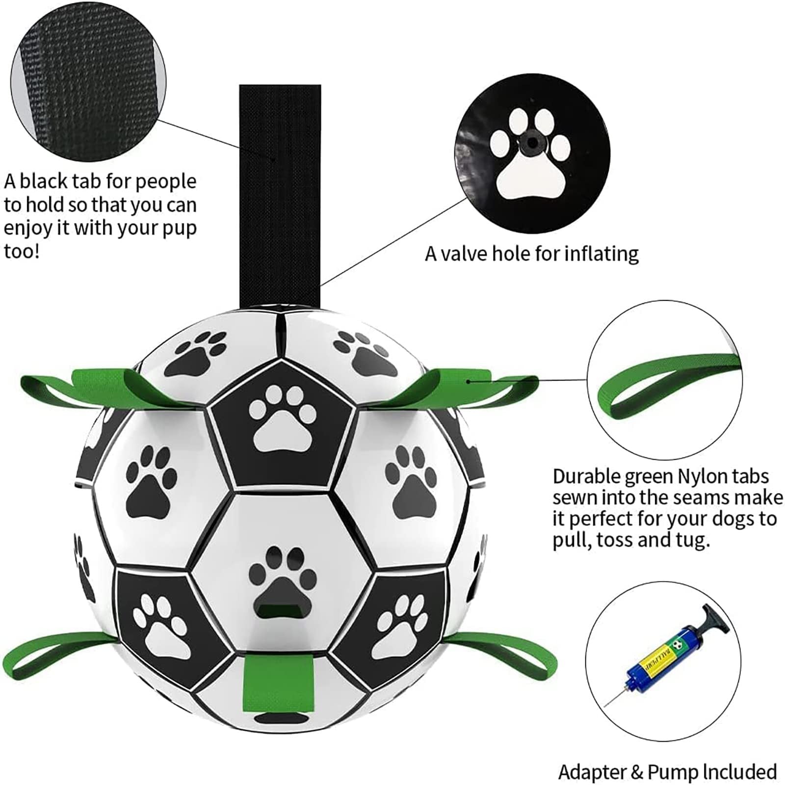 JMT-013578 Interactive Inflatable Dog Soccer Ball Toy for Training and Play – Perfect for Large Dogs