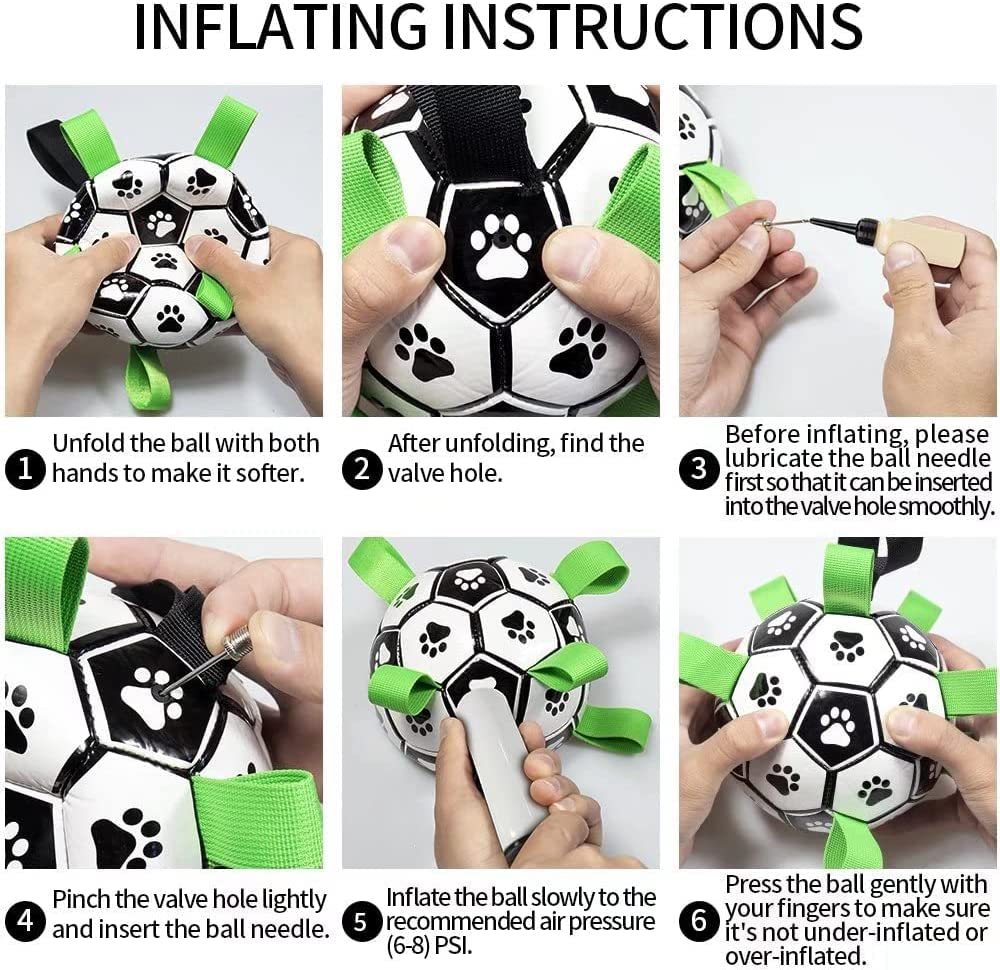 JMT-013578 Interactive Inflatable Dog Soccer Ball Toy for Training and Play – Perfect for Large Dogs