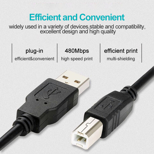 JMT-013770 Pure Copper USB Printer Cable for Reliable Data Transfer