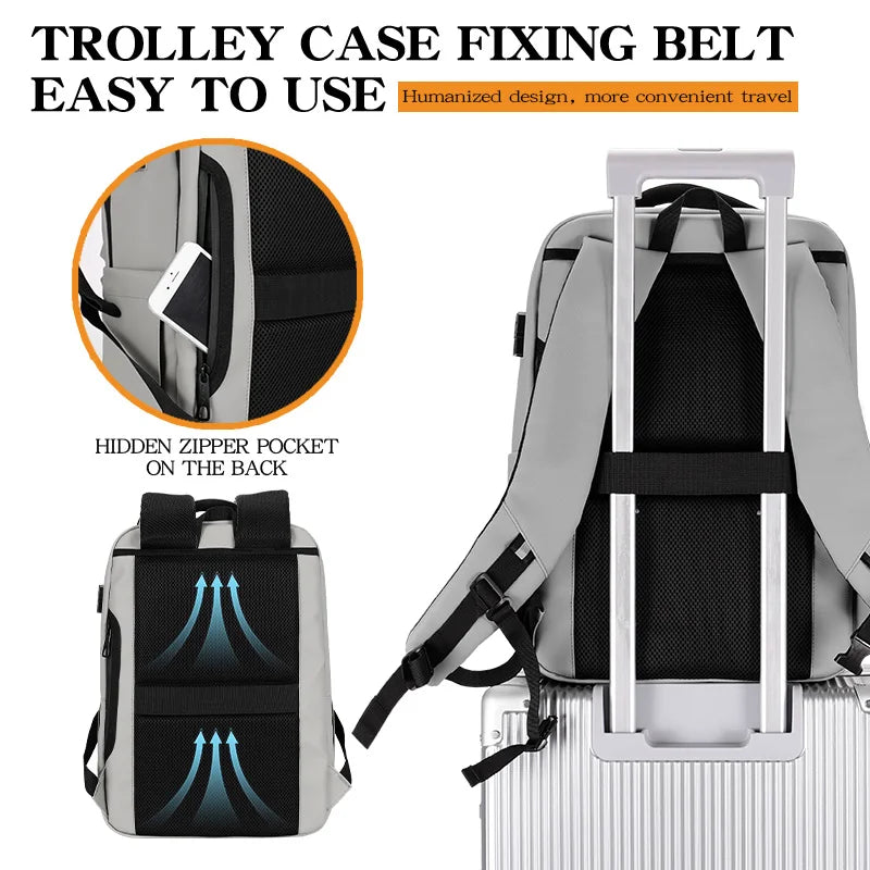 JMT-013770 Stylish Waterproof Nylon Backpack for Men with Custom Logo Printing and Laptop Compartment