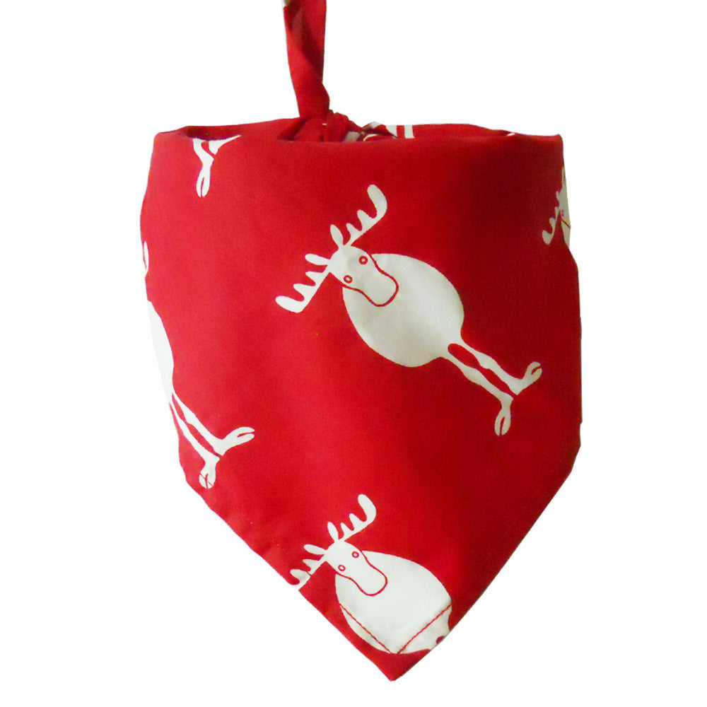 JMT-014218 Cotton Triangle Scarf for Dogs and Cats - Christmas Pet Saliva Towel, 45x45x65cm