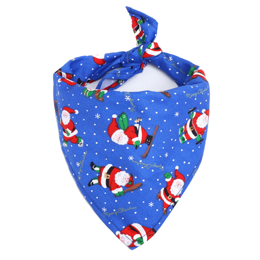JMT-014218 Cotton Triangle Scarf for Dogs and Cats - Christmas Pet Saliva Towel, 45x45x65cm