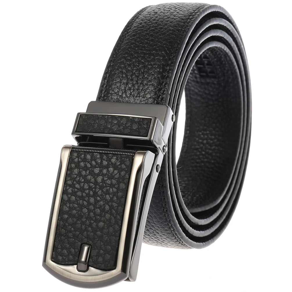 JMT-014346 Men's Genuine Leather Belt with Turquoise Inlay, Size 3.0, Model LY33-000015-5