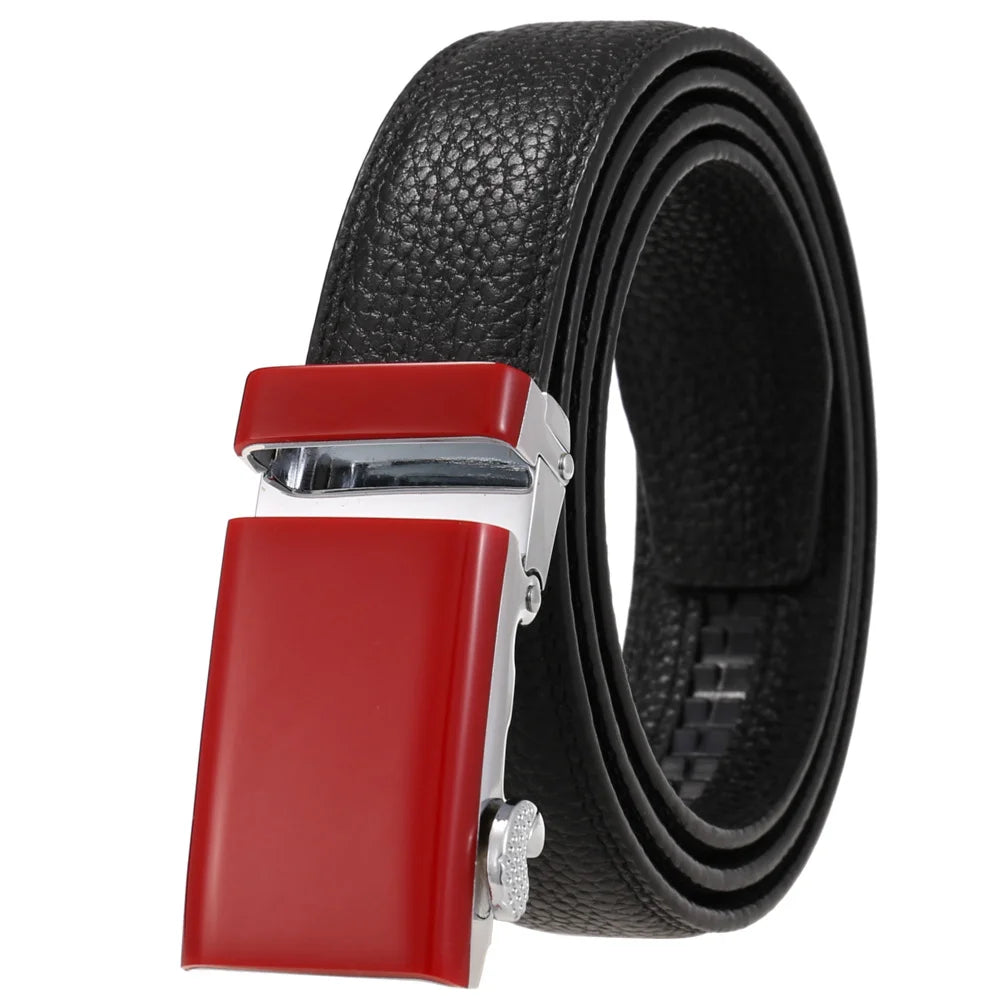 JMT-014346 Men's Genuine Leather Belt with Turquoise Inlay, Size 3.0, Model LY33-000015-5