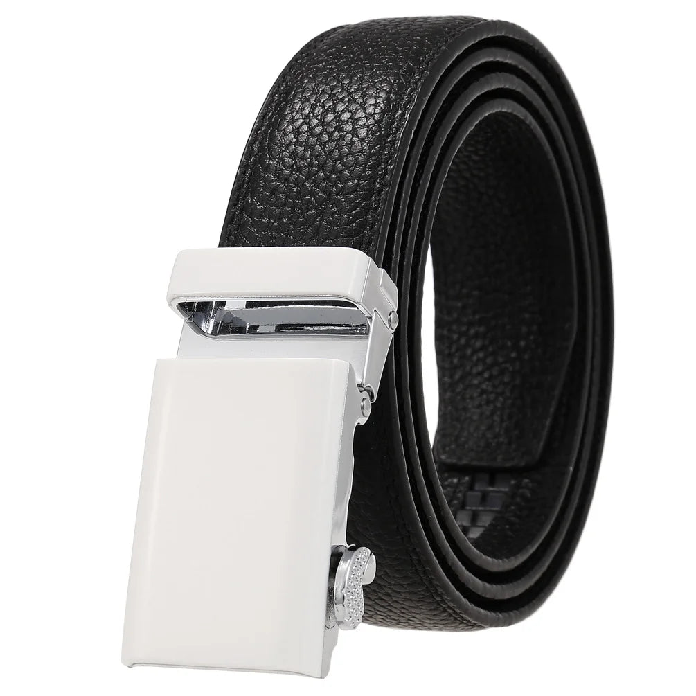 JMT-014346 Men's Genuine Leather Belt with Turquoise Inlay, Size 3.0, Model LY33-000015-5