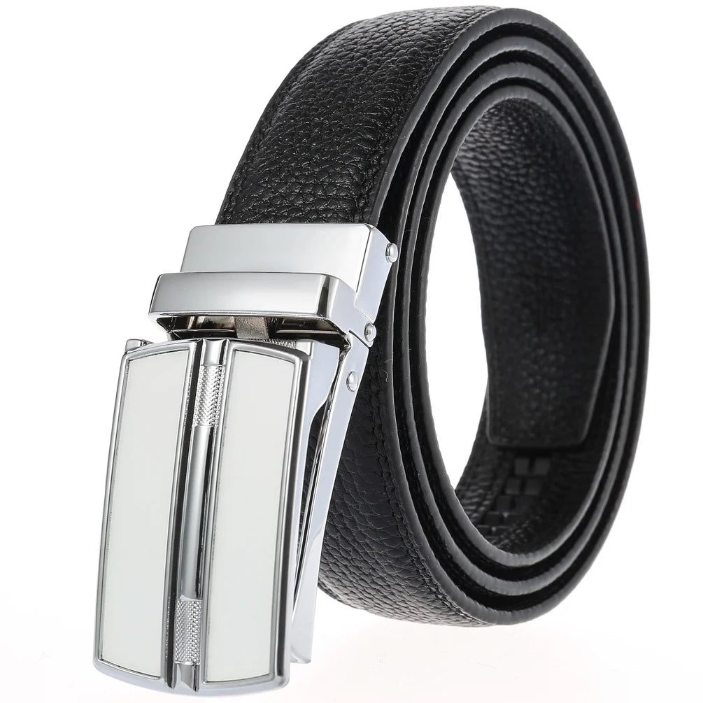 JMT-014346 Men's Genuine Leather Belt with Turquoise Inlay, Size 3.0, Model LY33-000015-5