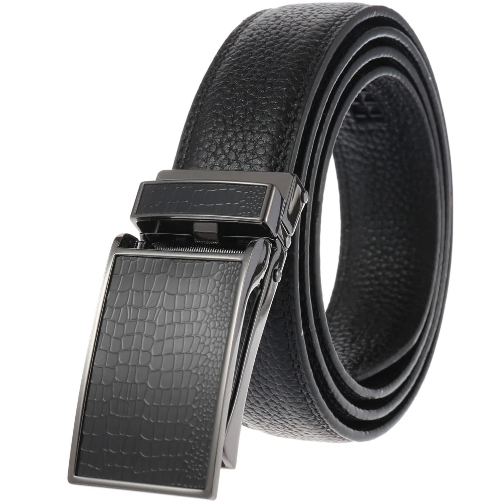 JMT-014346 Men's Genuine Leather Belt with Turquoise Inlay, Size 3.0, Model LY33-000015-5