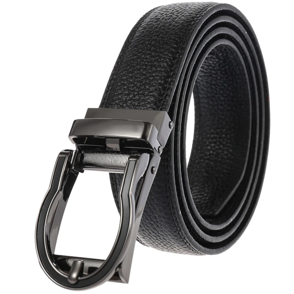 JMT-014346 Men's Genuine Leather Belt with Turquoise Inlay, Size 3.0, Model LY33-000015-5