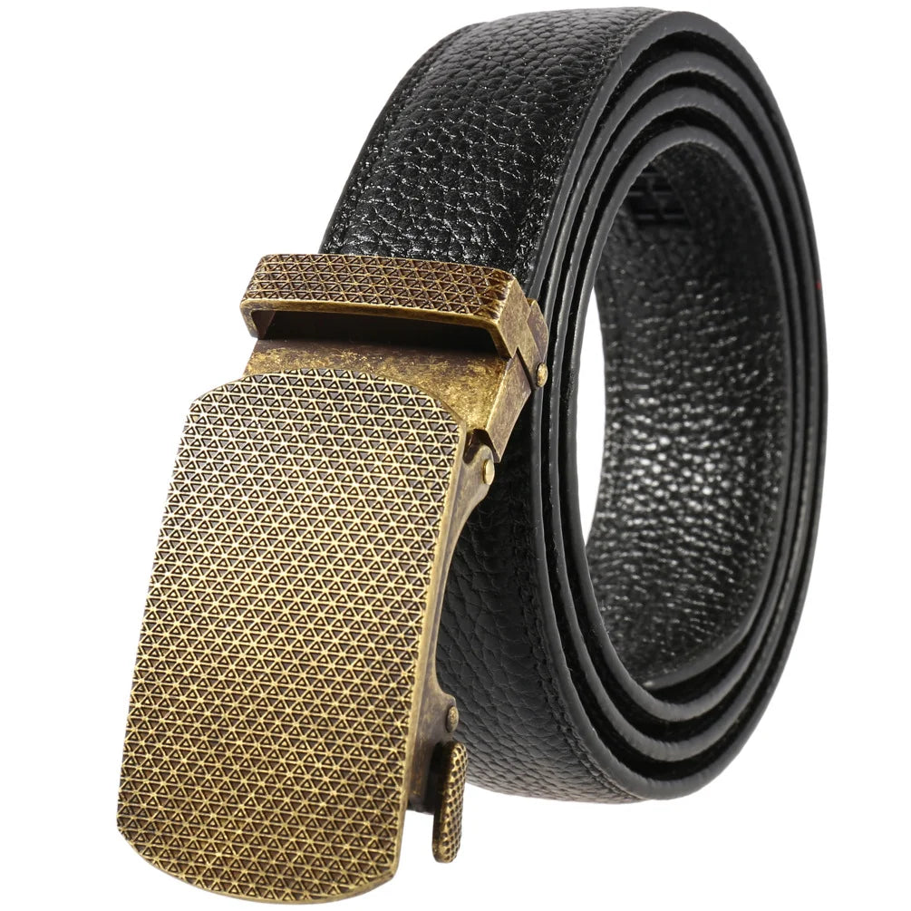 JMT-014346 Men's Genuine Leather Belt with Turquoise Inlay, Size 3.0, Model LY33-000015-5