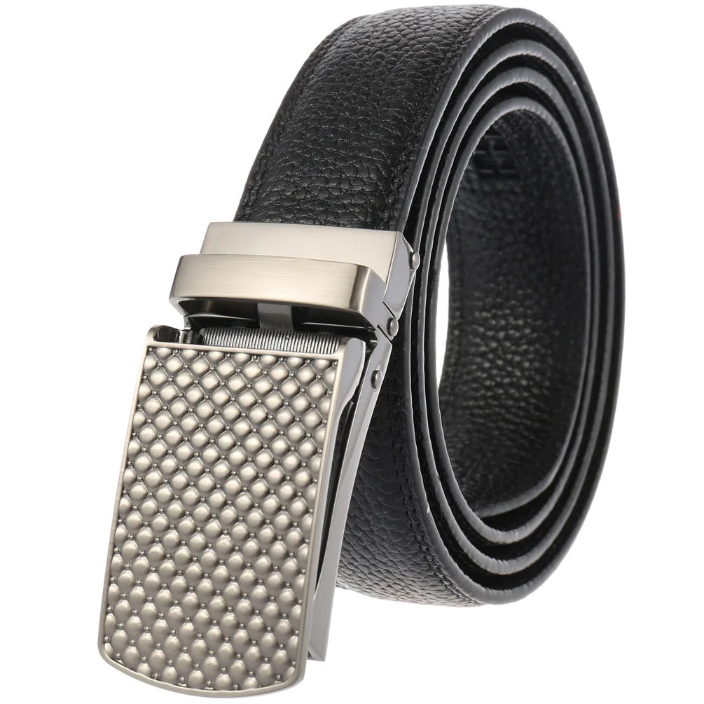 JMT-014346 Men's Genuine Leather Belt with Turquoise Inlay, Size 3.0, Model LY33-000015-5