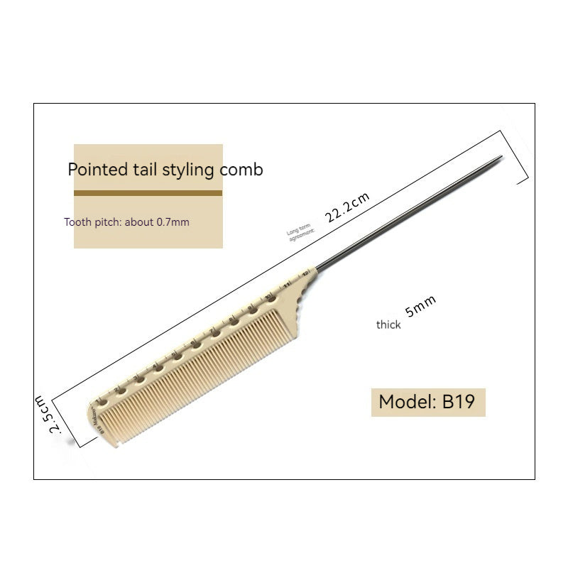 JMT-014730 Laser Scale Hair Comb in Multiple Colors - Fashion ABS Comb for Stylish Hair Care