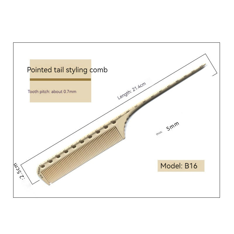 JMT-014730 Laser Scale Hair Comb in Multiple Colors - Fashion ABS Comb for Stylish Hair Care