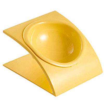 JMT-014922 Melamine Bevel Flat Face Pet Bowl for Cats and Small Dogs - 18x16x10cm