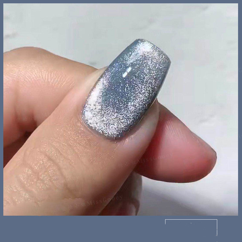 JMT-015050 Cat Eye Nail Polish Gel - Milk Tea Color - 7ml, Durable, Glossy Finish, Light-Cured Formula