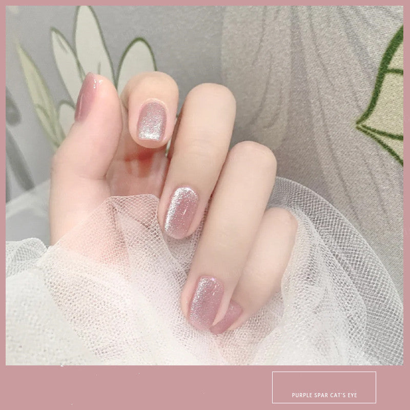 JMT-015050 Cat Eye Nail Polish Gel - Milk Tea Color - 7ml, Durable, Glossy Finish, Light-Cured Formula