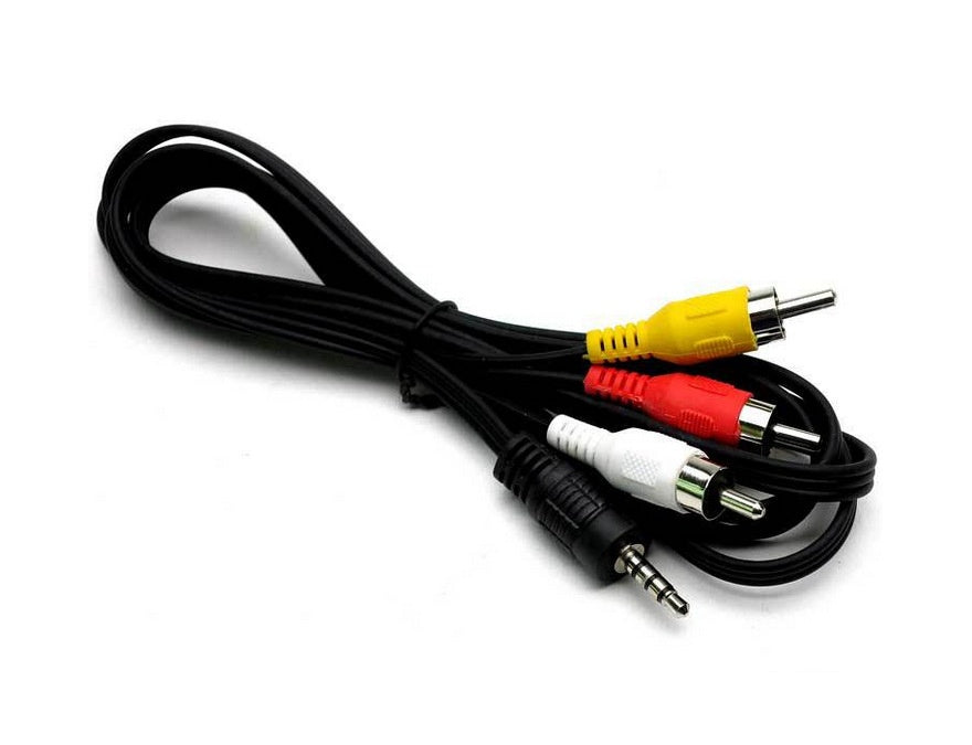 JMT-015242 3.5mm to 3 RCA AV Cable for Audio and Video Output - 70CM Length