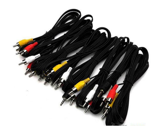 JMT-015242 3.5mm to 3 RCA AV Cable for Audio and Video Output - 70CM Length