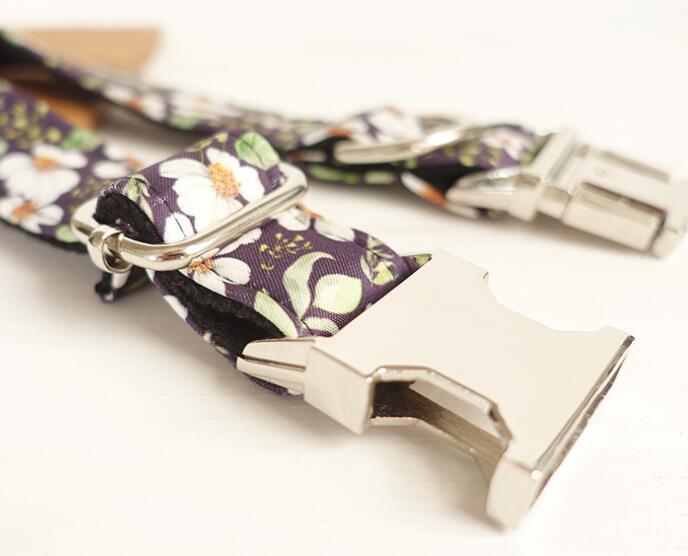 JMT-015242 Small Flower Print Pet Traction Set - Durable Polyester Material for Safety and Comfort