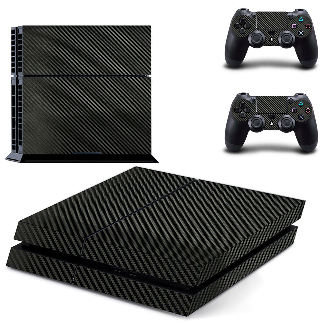 JMT-015370 PS4 Carbon Fiber Skin Sticker with Removable Adhesive and Ventilation Grooves