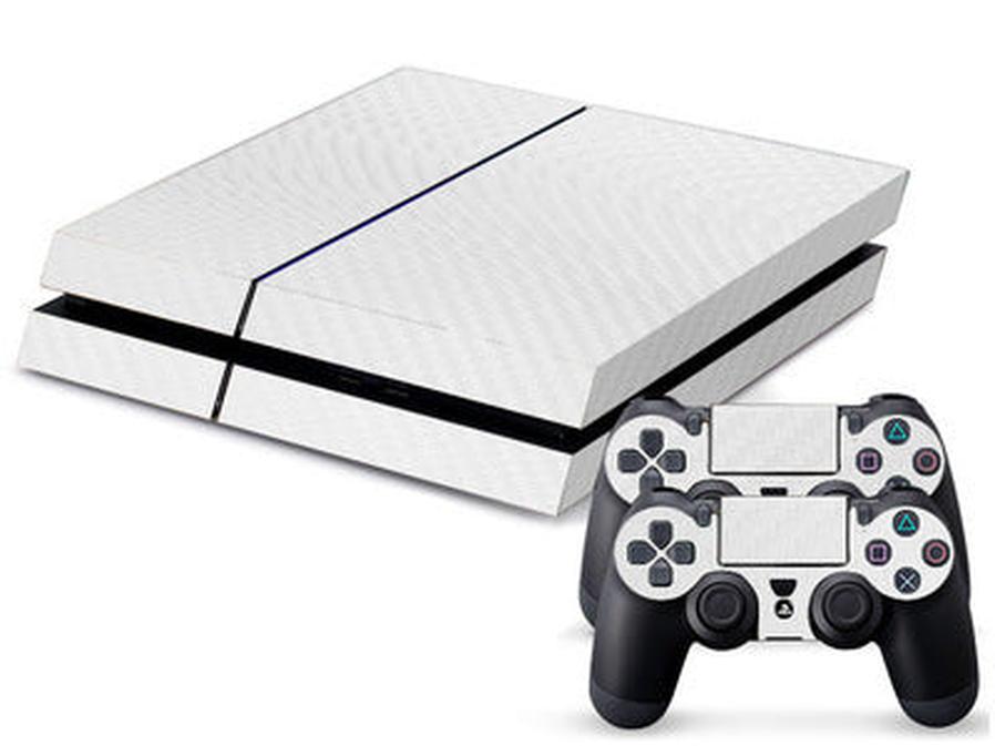 JMT-015370 PS4 Carbon Fiber Skin Sticker with Removable Adhesive and Ventilation Grooves