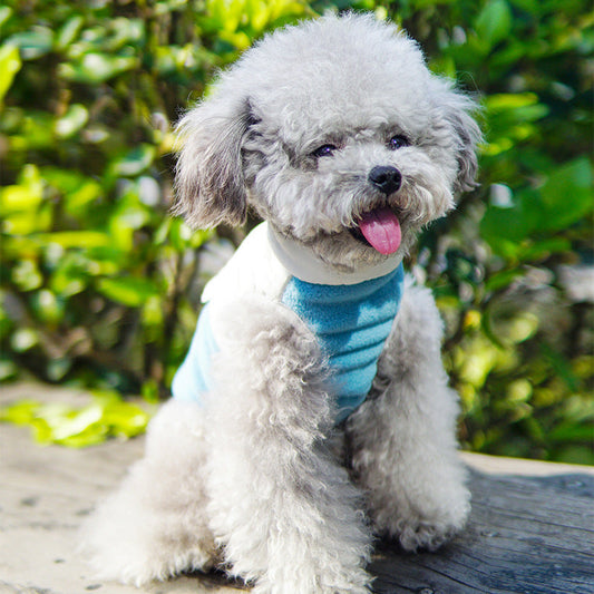 JMT-015370 Warm Zipper Waistcoat for Dogs - Cozy Granular Fleece and Polyester Fiber, Autumn & Winter Apparel
