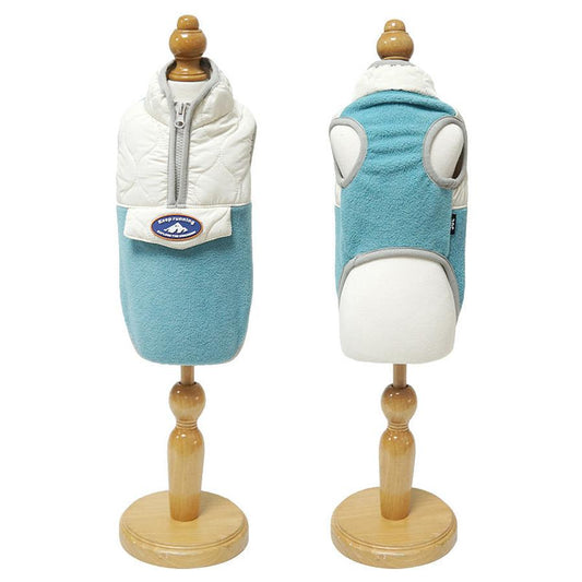 JMT-015370 Warm Zipper Waistcoat for Dogs - Cozy Granular Fleece and Polyester Fiber, Autumn & Winter Apparel