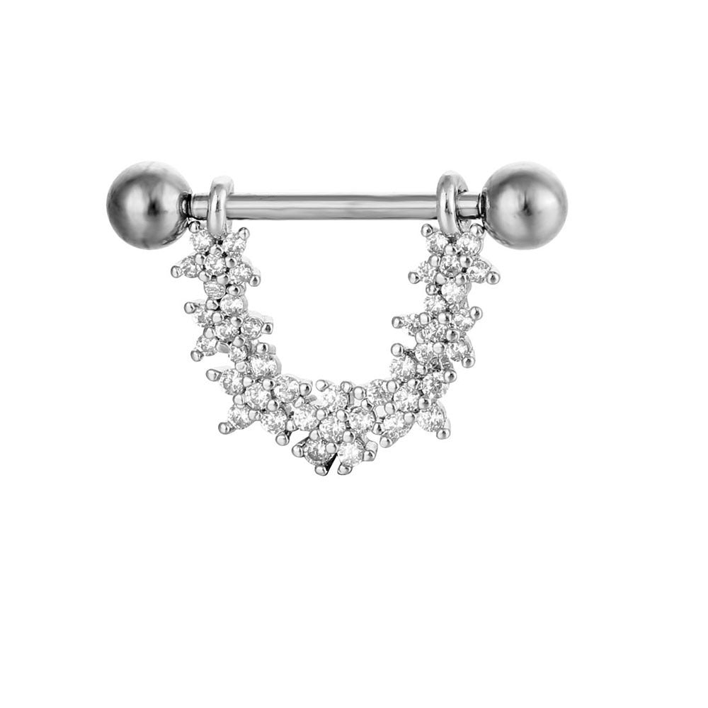 JMT-015434 Stainless Steel Heart-Shaped Puncture Nipple Ornament with Inlaid Zircon for Men