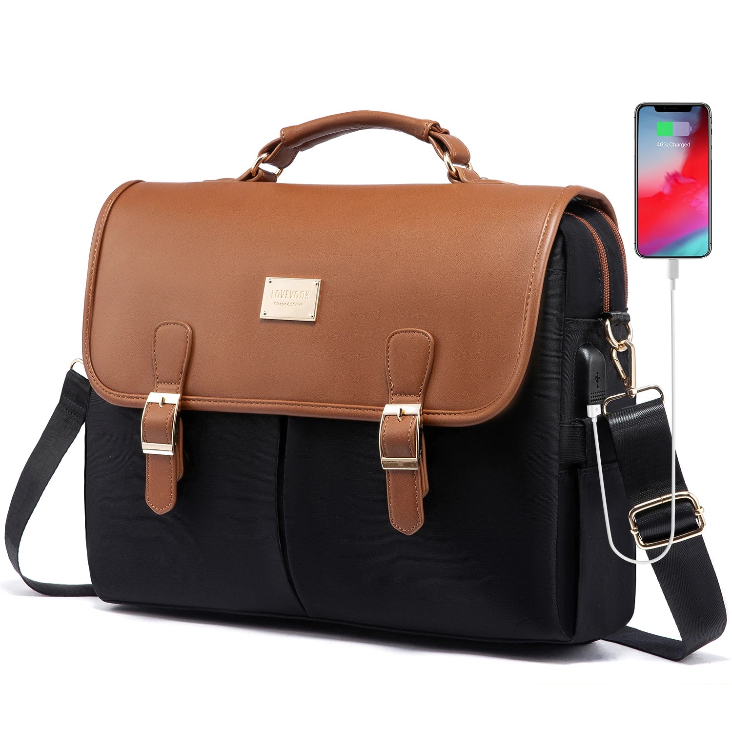 JMT-015626 Waterproof Large Office Tote Bag for Women – Stylish PU Briefcase for Laptops and Daily Business Use