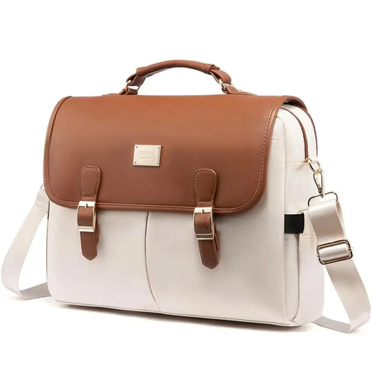 JMT-015626 Waterproof Large Office Tote Bag for Women – Stylish PU Briefcase for Laptops and Daily Business Use