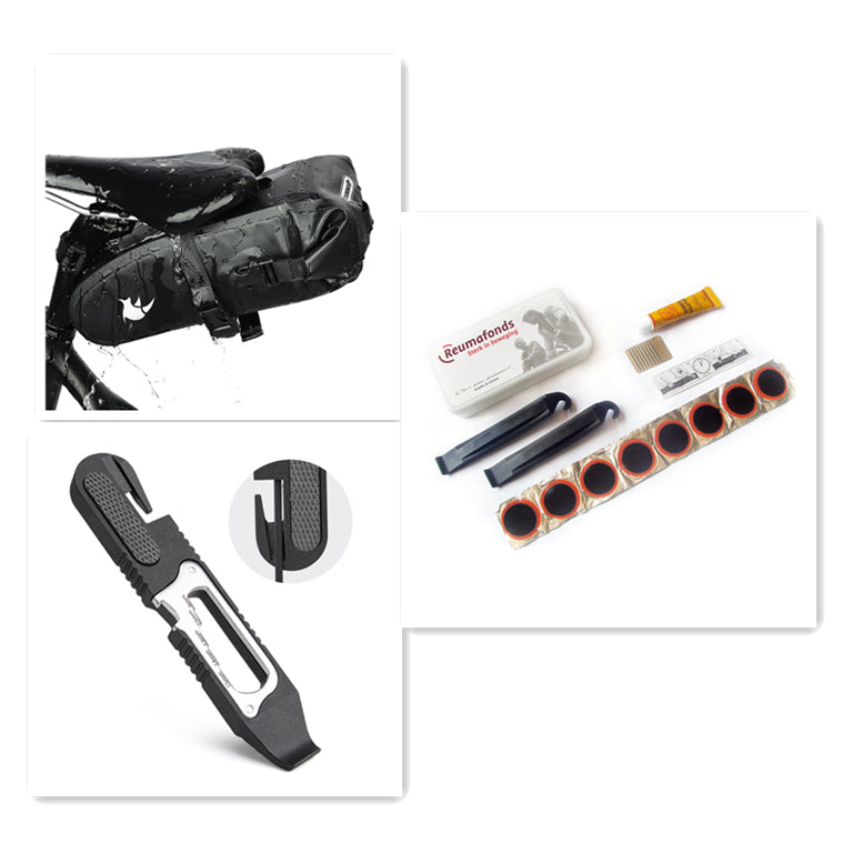 JMT-015818 Bicycle Tire Repair Kit with Essential Tools and Puncture Patches
