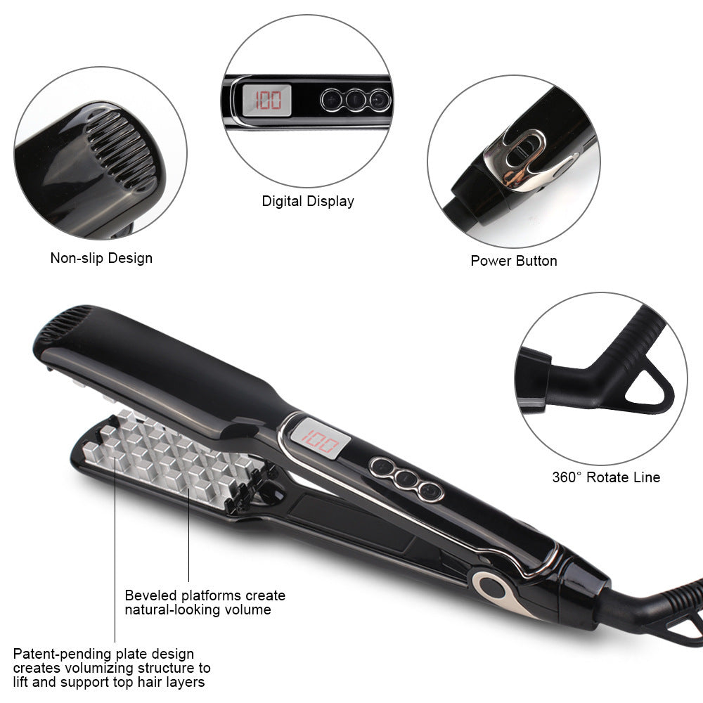 JMT-015882 Digital Flat Iron for Hair Styling with LCD Display - Tourmaline Ceramic & Adjustable Temperature Control