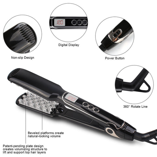 JMT-015882 Digital Flat Iron for Hair Styling with LCD Display - Tourmaline Ceramic & Adjustable Temperature Control